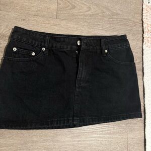 Black Denim Skirt